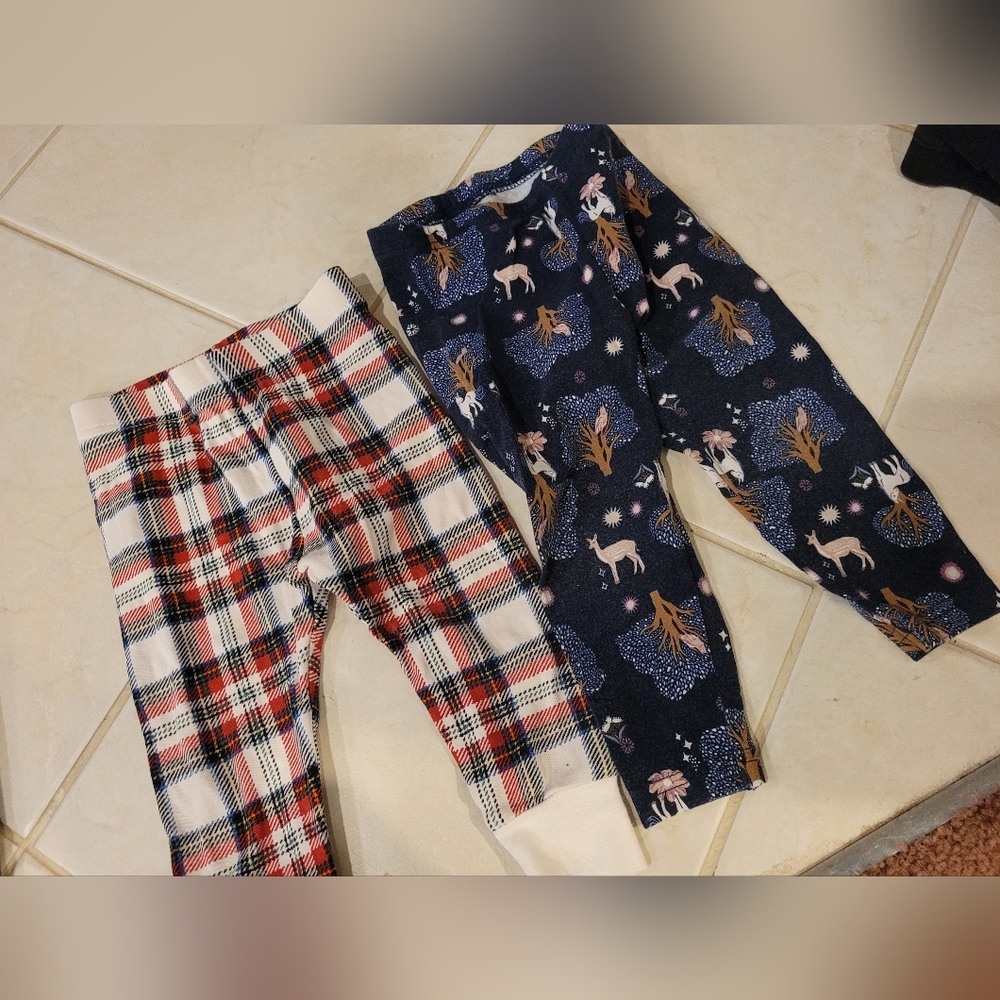 Kids Navy Unicorn Print Pajama Pants - Blue